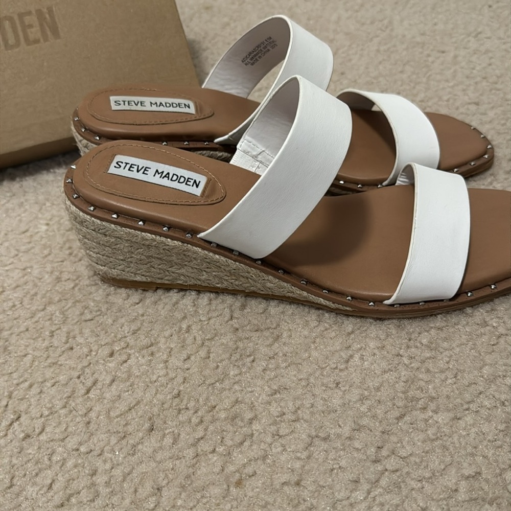 Steve Madden Azucar White Wedge Espadrille Sandal - image 4